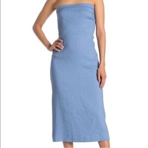 Theory Light Blue Backless Dress